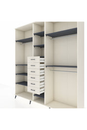 Hyperion Dolap 10 Raflı 6 Çekmeceli 3 Askılı 220x44x243 - S553M060V07B