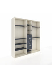 Hyperion Dolap 10 Raflı 6 Çekmeceli 3 Askılı 220x44x243 - S553M060V08B