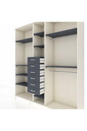 Hyperion Dolap 10 Raflı 6 Çekmeceli 3 Askılı 220x44x243 - S553M060V08B