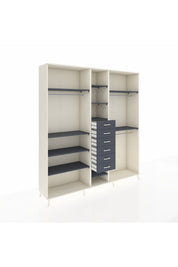 Hyperion Dolap 10 Raflı 6 Çekmeceli 3 Askılı 220x44x243 - S553M060V08B