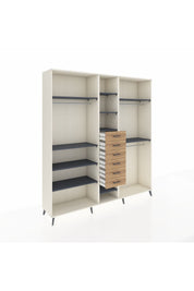 Hyperion Dolap 10 Raflı 6 Çekmeceli 3 Askılı 220x44x243 - S553M060V09B