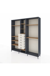 Hyperion Dolap 10 Raflı 6 Çekmeceli 3 Askılı 220x44x243 - S553M060V10B