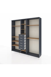 Hyperion Dolap 10 Raflı 6 Çekmeceli 3 Askılı 220x44x243 - S553M060V11B