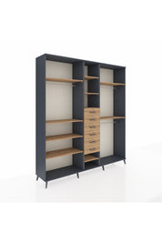 Hyperion Dolap 10 Raflı 6 Çekmeceli 3 Askılı 220x44x243 - S553M060V12B