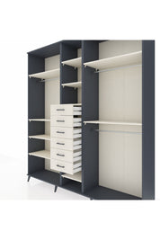 Hyperion Dolap 10 Raflı 6 Çekmeceli 3 Askılı 220x44x243 - S553M060V13B