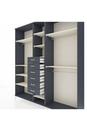 Hyperion Dolap 10 Raflı 6 Çekmeceli 3 Askılı 220x44x243 - S553M060V14B