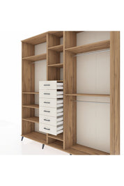 Hyperion Dolap 10 Raflı 6 Çekmeceli 3 Askılı 220x44x243 - S553M060V19B