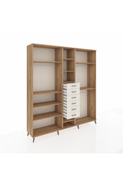 Hyperion Dolap 10 Raflı 6 Çekmeceli 3 Askılı 220x44x243 - S553M060V19B