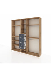 Hyperion Dolap 10 Raflı 6 Çekmeceli 3 Askılı 220x44x243 - S553M060V20B