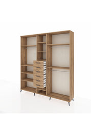 Hyperion Dolap 10 Raflı 6 Çekmeceli 3 Askılı 220x44x243 - S553M060V21B