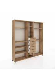 Hyperion Dolap 10 Raflı 6 Çekmeceli 3 Askılı 220x44x243 - S553M060V21B