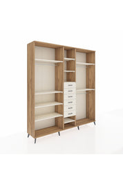 Hyperion Dolap 10 Raflı 6 Çekmeceli 3 Askılı 220x44x243 - S553M060V22B