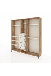 Hyperion Dolap 10 Raflı 6 Çekmeceli 3 Askılı 220x44x243 - S553M060V22B