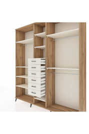 Hyperion Dolap 10 Raflı 6 Çekmeceli 3 Askılı 220x44x243 - S553M060V22B