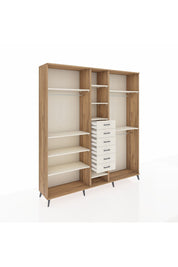 Hyperion Dolap 10 Raflı 6 Çekmeceli 3 Askılı 220x44x243 - S553M060V22B