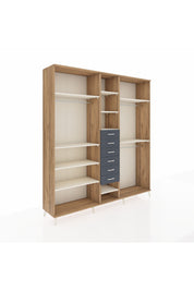 Hyperion Dolap 10 Raflı 6 Çekmeceli 3 Askılı 220x44x243 - S553M060V23B