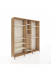 Hyperion Dolap 10 Raflı 6 Çekmeceli 3 Askılı 220x44x243 - S553M060V24B