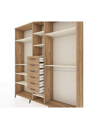 Hyperion Dolap 10 Raflı 6 Çekmeceli 3 Askılı 220x44x243 - S553M060V24B