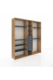 Hyperion Dolap 10 Raflı 6 Çekmeceli 3 Askılı 220x44x243 - S553M060V26B