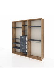 Hyperion Dolap 10 Raflı 6 Çekmeceli 3 Askılı 220x44x243 - S553M060V26B