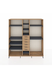 Hyperion Dolap 10 Raflı 6 Çekmeceli 3 Askılı 220x44x243 - S553M060V27B