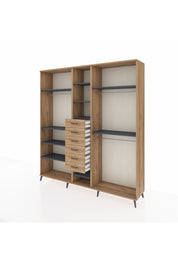 Hyperion Dolap 10 Raflı 6 Çekmeceli 3 Askılı 220x44x243 - S553M060V27B