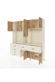 Hyperion Dolap 10 Raflı 6 Çekmeceli 8 Kapaklı 220x44x243 - S553M061V01B