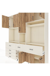 Hyperion Dolap 10 Raflı 6 Çekmeceli 8 Kapaklı 220x44x243 - S553M061V01B