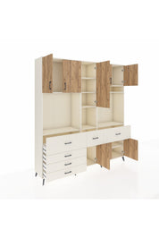 Hyperion Dolap 10 Raflı 6 Çekmeceli 8 Kapaklı 220x44x243 - S553M061V01B