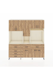 Hyperion Dolap 10 Raflı 6 Çekmeceli 8 Kapaklı 220x44x243 - S553M061V03B