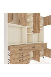 Hyperion Dolap 10 Raflı 6 Çekmeceli 8 Kapaklı 220x44x243 - S553M061V03B