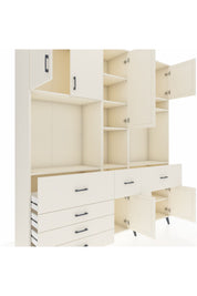 Hyperion Dolap 10 Raflı 6 Çekmeceli 8 Kapaklı 220x44x243 - S553M061V04B