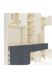 Hyperion Dolap 10 Raflı 6 Çekmeceli 8 Kapaklı 220x44x243 - S553M061V05B