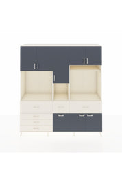 Hyperion Dolap 10 Raflı 6 Çekmeceli 8 Kapaklı 220x44x243 - S553M061V07B