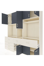 Hyperion Dolap 10 Raflı 6 Çekmeceli 8 Kapaklı 220x44x243 - S553M061V07B