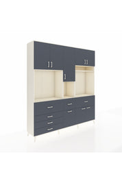 Hyperion Dolap 10 Raflı 6 Çekmeceli 8 Kapaklı 220x44x243 - S553M061V08B
