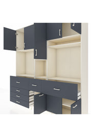 Hyperion Dolap 10 Raflı 6 Çekmeceli 8 Kapaklı 220x44x243 - S553M061V08B