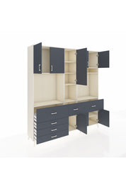 Hyperion Dolap 10 Raflı 6 Çekmeceli 8 Kapaklı 220x44x243 - S553M061V08B