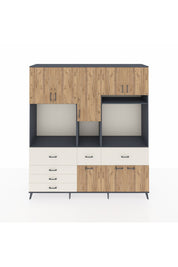 Hyperion Dolap 10 Raflı 6 Çekmeceli 8 Kapaklı 220x44x243 - S553M061V10B