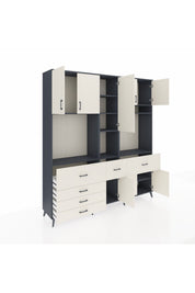 Hyperion Dolap 10 Raflı 6 Çekmeceli 8 Kapaklı 220x44x243 - S553M061V13B