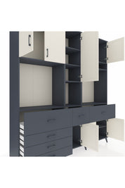 Hyperion Dolap 10 Raflı 6 Çekmeceli 8 Kapaklı 220x44x243 - S553M061V14B