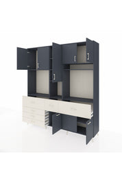 Hyperion Dolap 10 Raflı 6 Çekmeceli 8 Kapaklı 220x44x243 - S553M061V16B