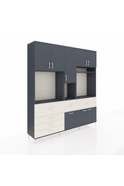 Hyperion Dolap 10 Raflı 6 Çekmeceli 8 Kapaklı 220x44x243 - S553M061V16B