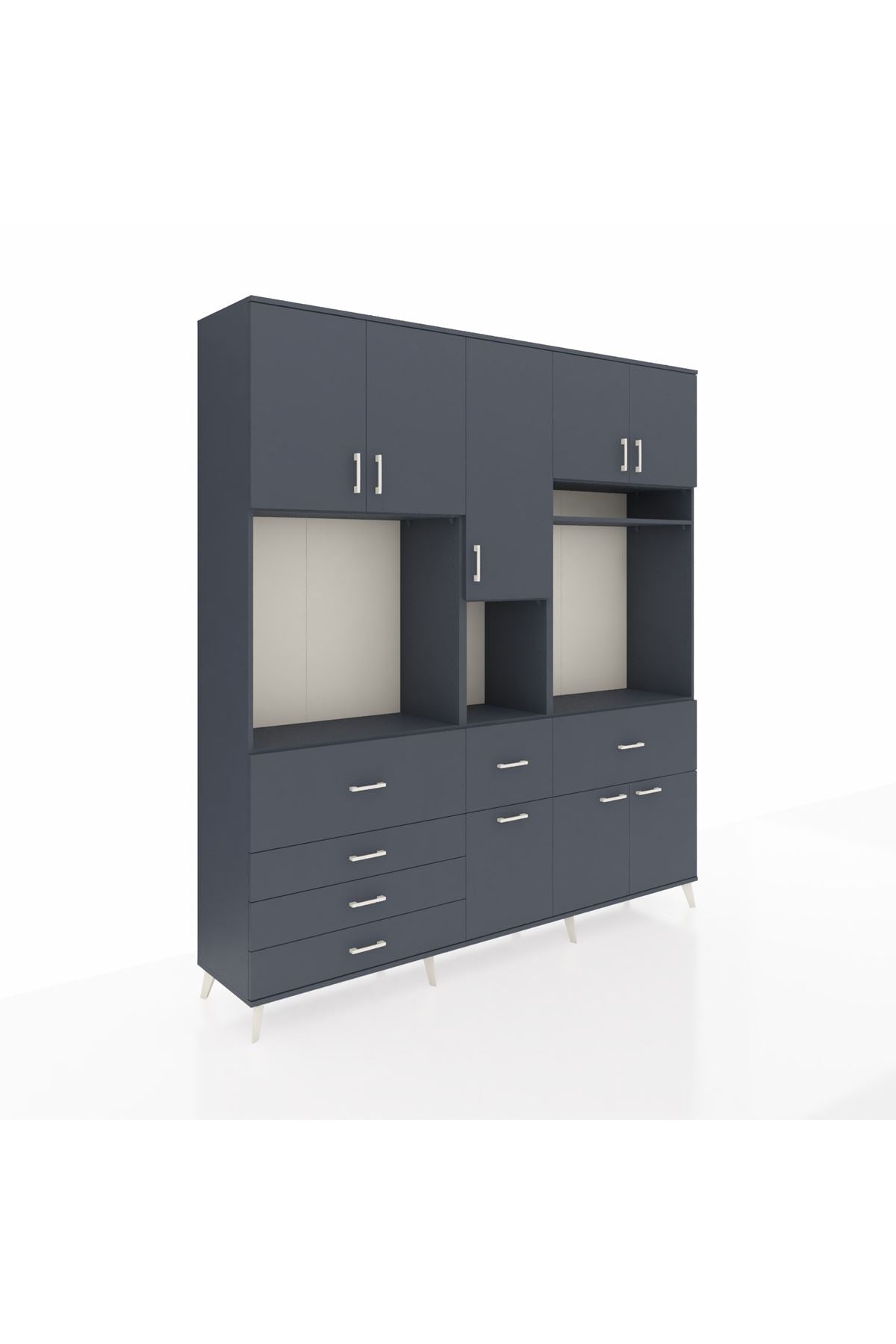 Hyperion Dolap 10 Raflı 6 Çekmeceli 8 Kapaklı 220x44x243 - S553M061V17B