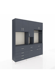 Hyperion Dolap 10 Raflı 6 Çekmeceli 8 Kapaklı 220x44x243 - S553M061V17B