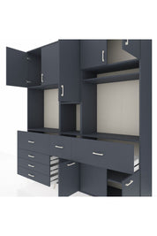 Hyperion Dolap 10 Raflı 6 Çekmeceli 8 Kapaklı 220x44x243 - S553M061V17B