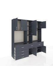 Hyperion Dolap 10 Raflı 6 Çekmeceli 8 Kapaklı 220x44x243 - S553M061V17B