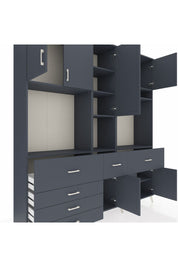 Hyperion Dolap 10 Raflı 6 Çekmeceli 8 Kapaklı 220x44x243 - S553M061V17B