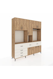 Hyperion Dolap 10 Raflı 6 Çekmeceli 8 Kapaklı 220x44x243 - S553M061V19B