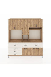 Hyperion Dolap 10 Raflı 6 Çekmeceli 8 Kapaklı 220x44x243 - S553M061V19B